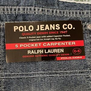 NWT Polo Jeans Company 5 pocket carpenter Zip Fly men’s jeans